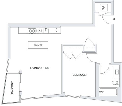 1 Bedroom Floor Plan
